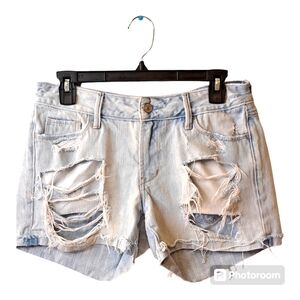 Abercrombie & Fitch Vintage Low Rise Shortie Jean Shorts Distressed Size 4/27